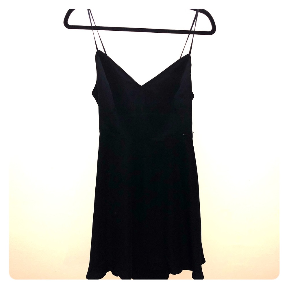 Black Tie-Back Skater Dress